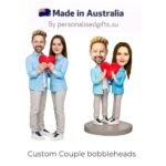 Custom Couple Outfit Love Heart Bobbleheads