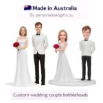 Custom Wedding Caketopper Couples Bobblehead Taking Over the Bouquet - Personalized Gifts For All Occasions Gift Supplier Custom Wedding Caketopper Couples Bobblehead Taking Over the Bouquet