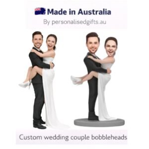 Custom Wedding Caketopper Pose Bobblehead Bride and Groom