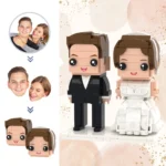 Personalised couple brick toy display decoration