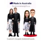 Romantic Valentines Gift – Loving Couple Custom Bobblehead with Engraved Text