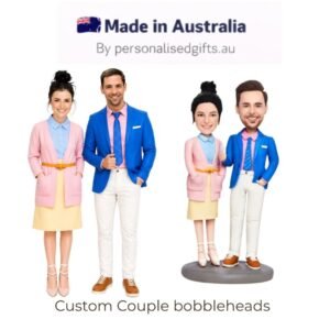 Valentine’s Day Gift Fashion Couple Custom Bobblehead with Engraved Text