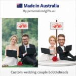 Wedding Caketopper Couple Sitting Holding Laptop