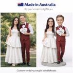 Wedding Caketopper Just Married Bobblehead