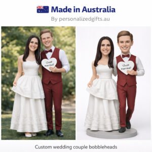 Wedding Caketopper Just Married Bobblehead