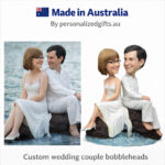 Wedding Caketopper Near Beach Bobblehead
