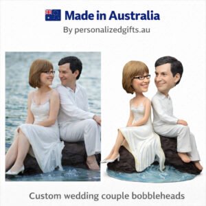 Wedding Caketopper Near Beach Bobblehead