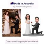 Wedding Caketopper Proposal Bobbleheads Kneeling