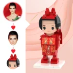 Personalised building block woman figurine design