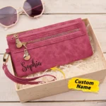 Bridesmaid wallet gift personalized leather wallet
