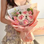 Crochet rose bouquet for wedding bouquets and corsages, handmade floral gift for weddings or events