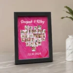 Wedding gifts for couple heart collage photo frame