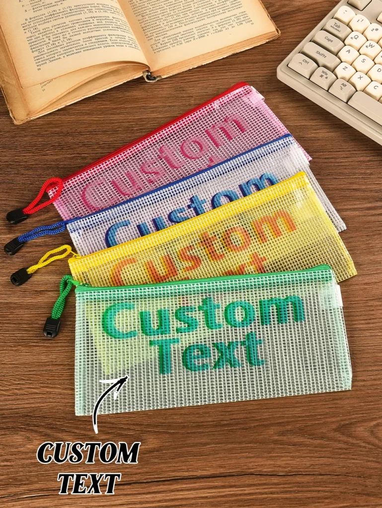 Bridesmaid gift personalized wedding stationery zipper bag