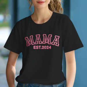 Custom Puff Print Mama T-Shirt