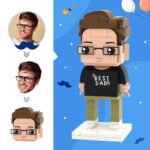 Custom Best Dad Brick Figures