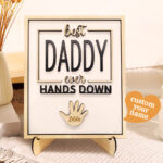 Wooden Plaque with Kids’ Names Gift for Dad