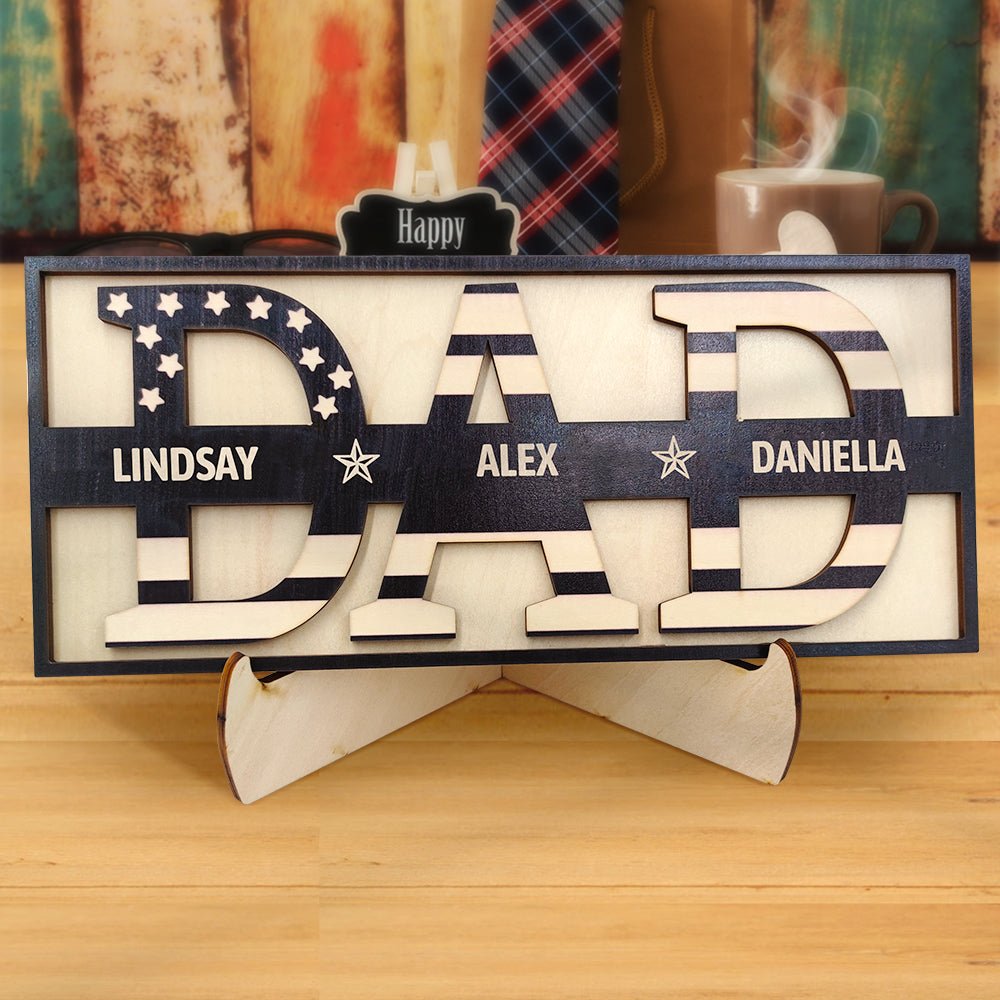 Best Daddy Ever Wooden Plaque - Personalized Gifts For All Occasions Gift Supplier Best Daddy Ever Wooden Plaque