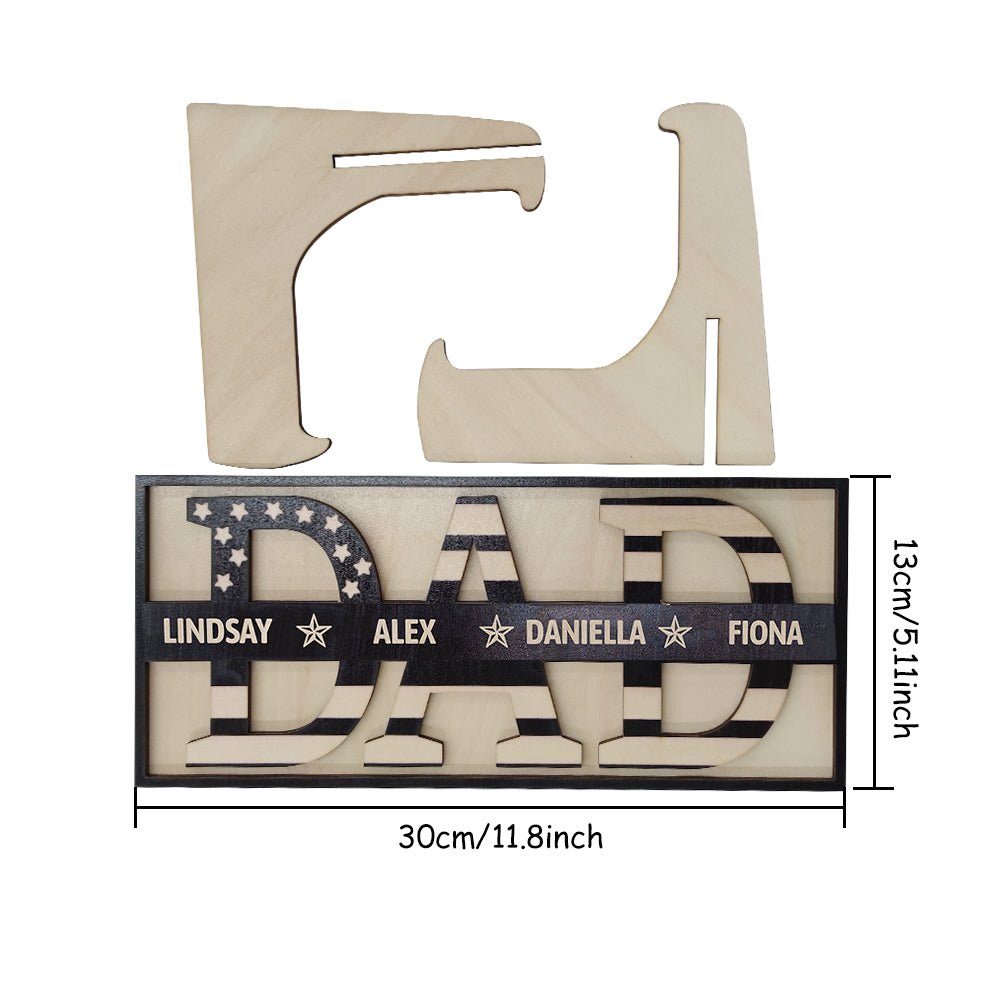 Best Daddy Ever Wooden Plaque - Personalized Gifts For All Occasions Gift Supplier Best Daddy Ever Wooden Plaque