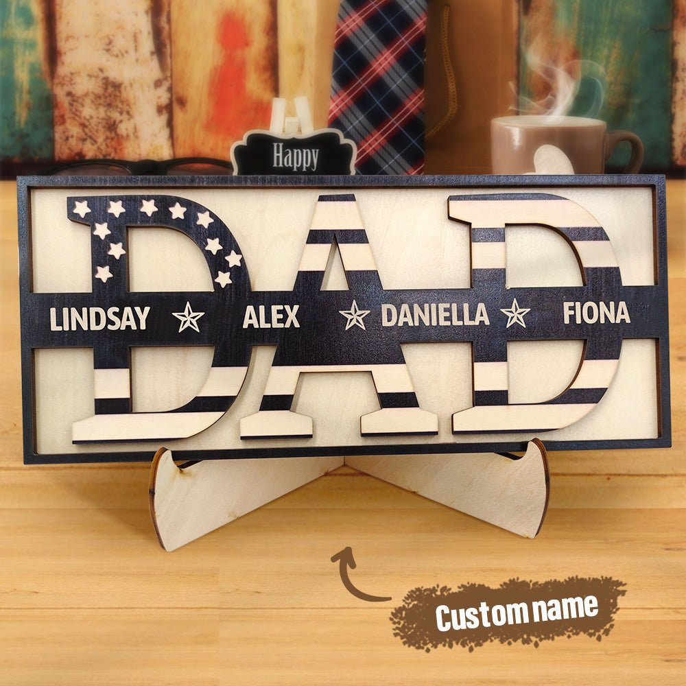 Best Daddy Ever Wooden Plaque - Personalized Gifts For All Occasions Gift Supplier Best Daddy Ever Wooden Plaque