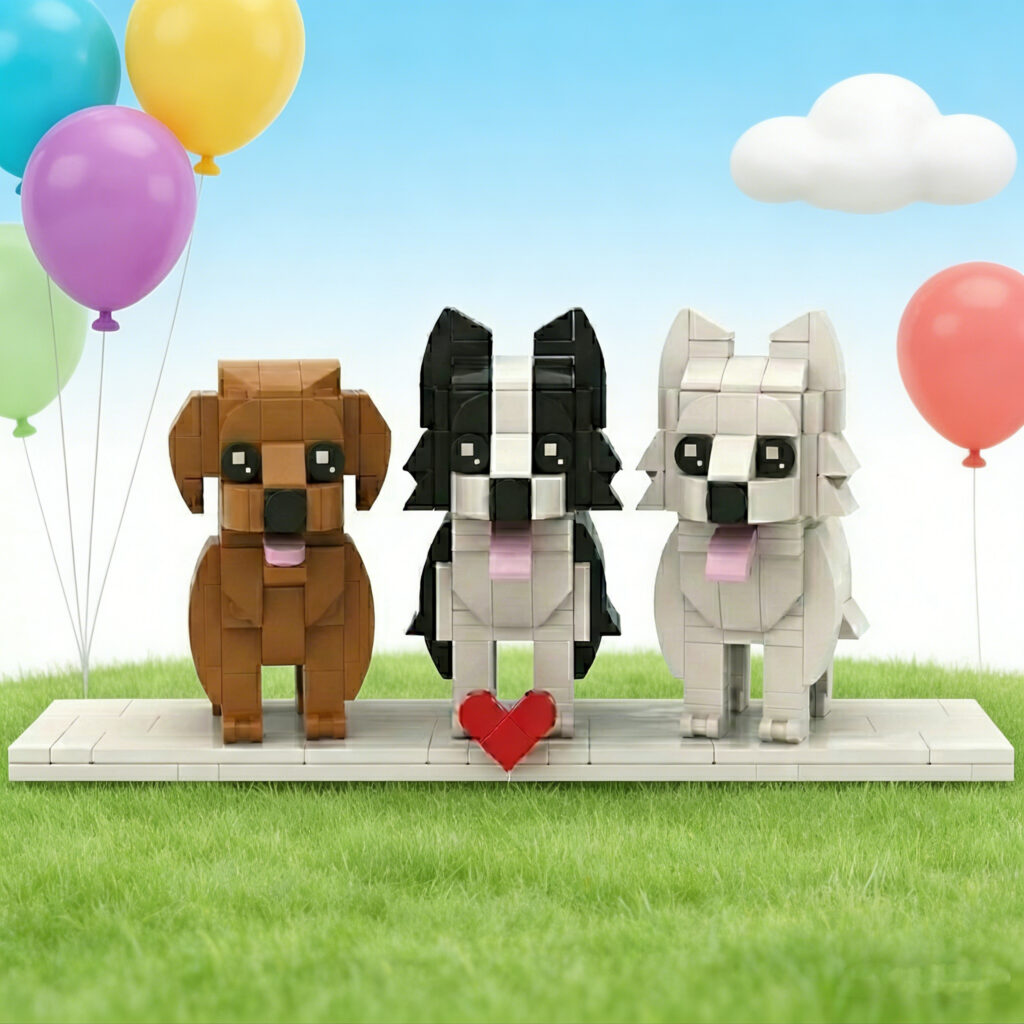 Personalised Dog Brick Figures