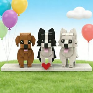 Personalised Dog Brick Figures