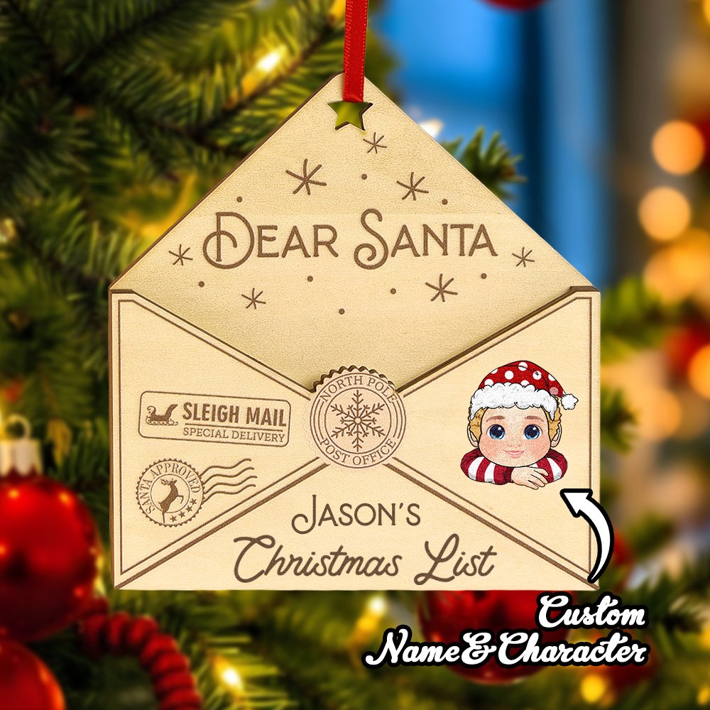 Custom 3D Letter to Santa Ornament Australia | Personalised Christmas Gift for Kids