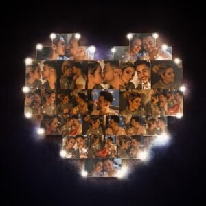 Custom Heart Photo Lamp Australia | Personalised Wall Art Gift