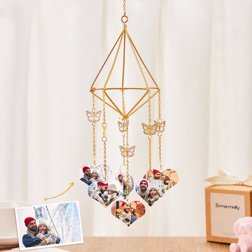 Custom Photo Wind Chimes Australia | Delicate Butterfly Home Decor Gift