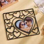 Custom Heart Photo Frame Australia | Wood & Acrylic Anniversary Gift