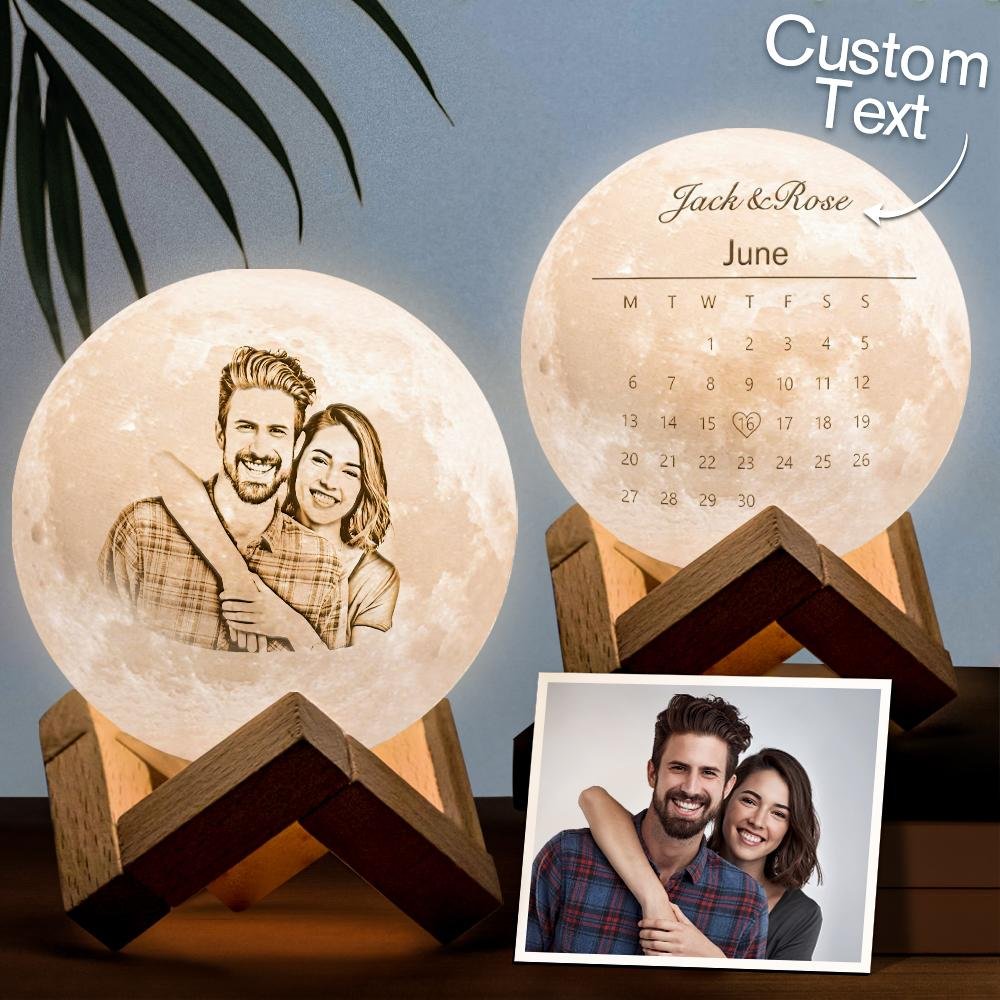 Custom Moon Lamp Australia | 3D Engraved Name Light Christmas Gift