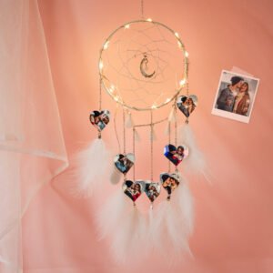 Custom Heart Photo Dream Catcher Australia | Feather Wall Decor