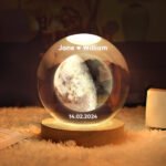 Custom 2D Moon Phase Crystal Ball Night Light Australia | Unique Valentine’s Day Gift