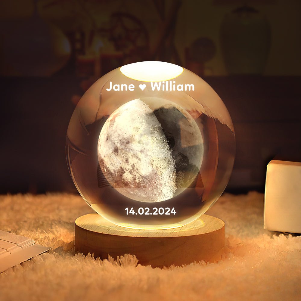 Custom 2D Moon Phase Crystal Ball Night Light Australia | Unique Valentine’s Day Gift - Personalized Gifts For All Occasions Gift Supplier Custom 2D Moon Phase Crystal Ball Night Light Australia | Unique Valentine’s Day Gift