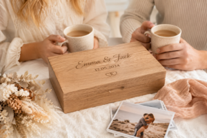 personalised-engagement-keepsake-for-couples - Personalized Gifts For All Occasions Gift Supplier A personalised engagement keepsake engraved with the couple's names and the date