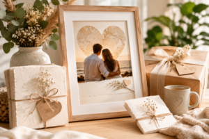 personalised-first-anniversary-paper-gift-framed-print - Personalized Gifts For All Occasions Gift Supplier Personalised paper-theme first anniversary gifts including a framed custom print