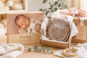 personalised-baby-shower-keepsakes-photo-gift-engraved-piece - Personalized Gifts For All Occasions Gift Supplier Personalised baby shower keepsakes including a named photo gift and engraved piece