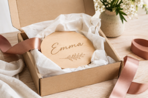 A personalised keepsake gift-wrapped and ready to send to a Melbourne address