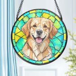 Custom Pet Stained Glass Suncatcher Pet Ornament Remembrance Gifts for Pet Lovers