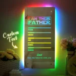 Custom Father's Day Lightsaber Mirror Lamp Australia | Personalised Name Gift