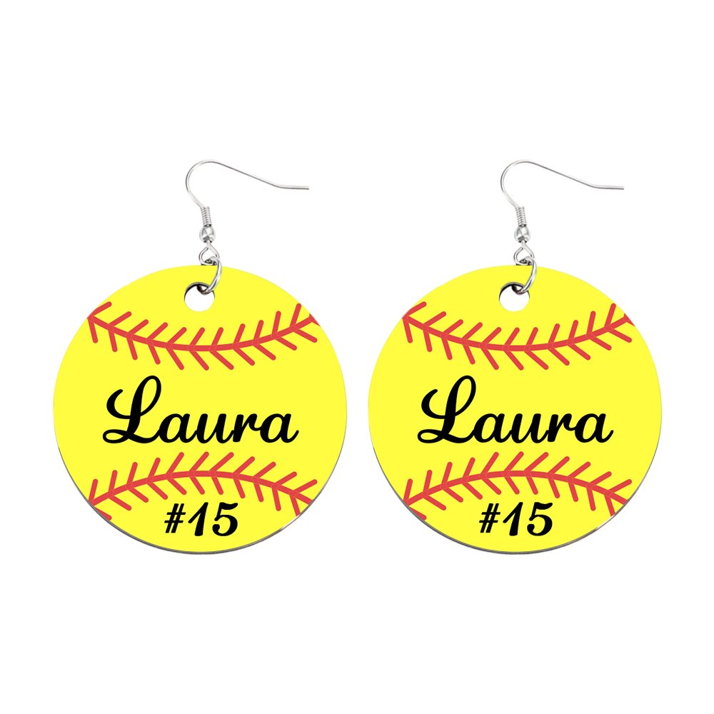 Personalised Baseball Earrings Australia | Sports Gift For Her