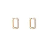 Geometric Rectangle Earrings Australia | Zircon Gift For Her