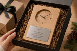 personalised-corporate-gift-engraved-keepsake-client-gift - Personalized Gifts For All Occasions Gift Supplier A personalised engraved corporate keepsake presented in gift packaging as a client Christmas gift